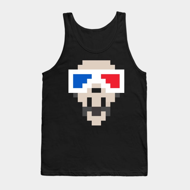 3d Glasses Skull Tank Top by exeivier